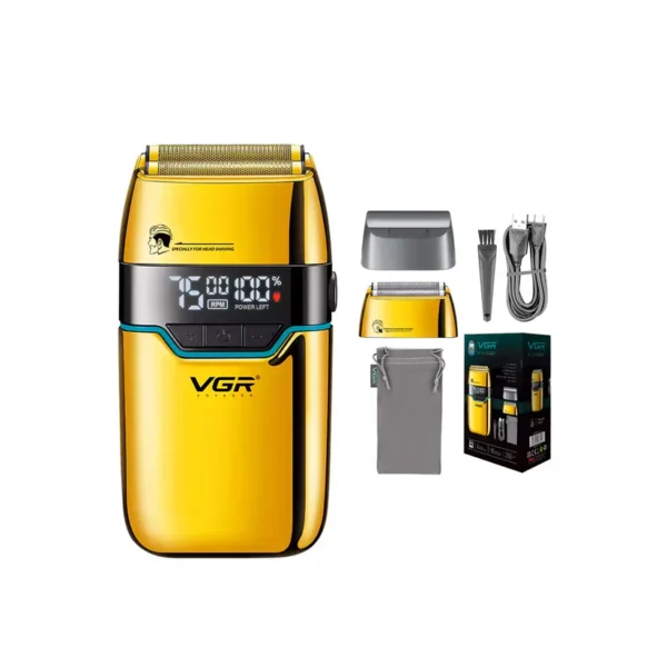 VGR V-350 – Makinë Profesionale për Rruarje me Dy Folje Fleksibile,