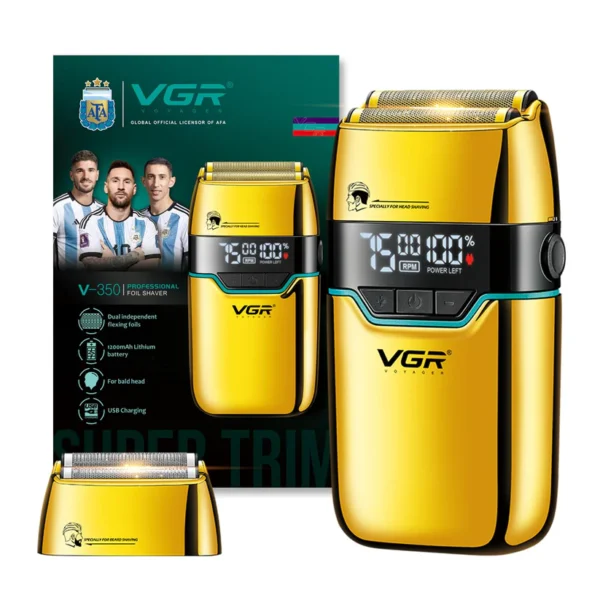 VGR V-350 – Makinë Profesionale për Rruarje me Dy Folje Fleksibile,